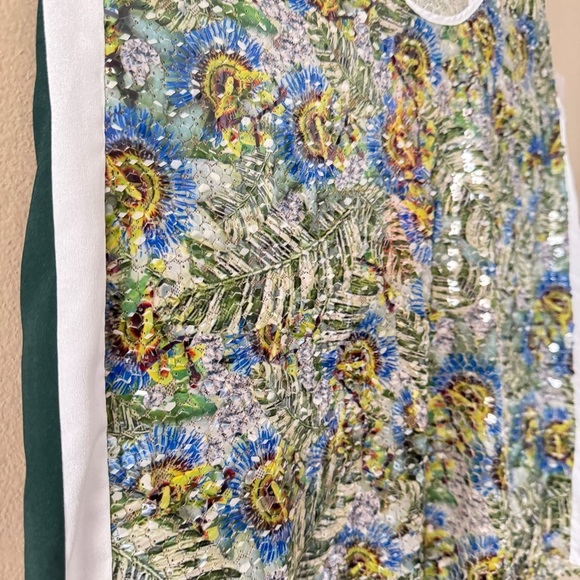 NWT Clover Canyon Green Leaf Sequin Sleeveless Top Size XS & M - Picture 3 of 7